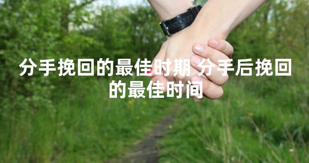 分手挽回的最佳时期 分手后挽回的最佳时间
